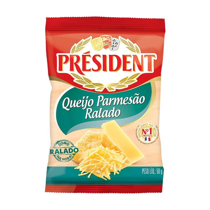 Queijo Parmesão Ralado Président Pacote 50g